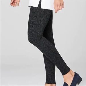 J.Jill Ponte Leggings Pant Pull Up Size S Black Stretch